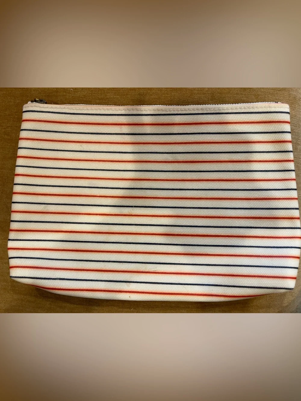 madewell red white blue pouch